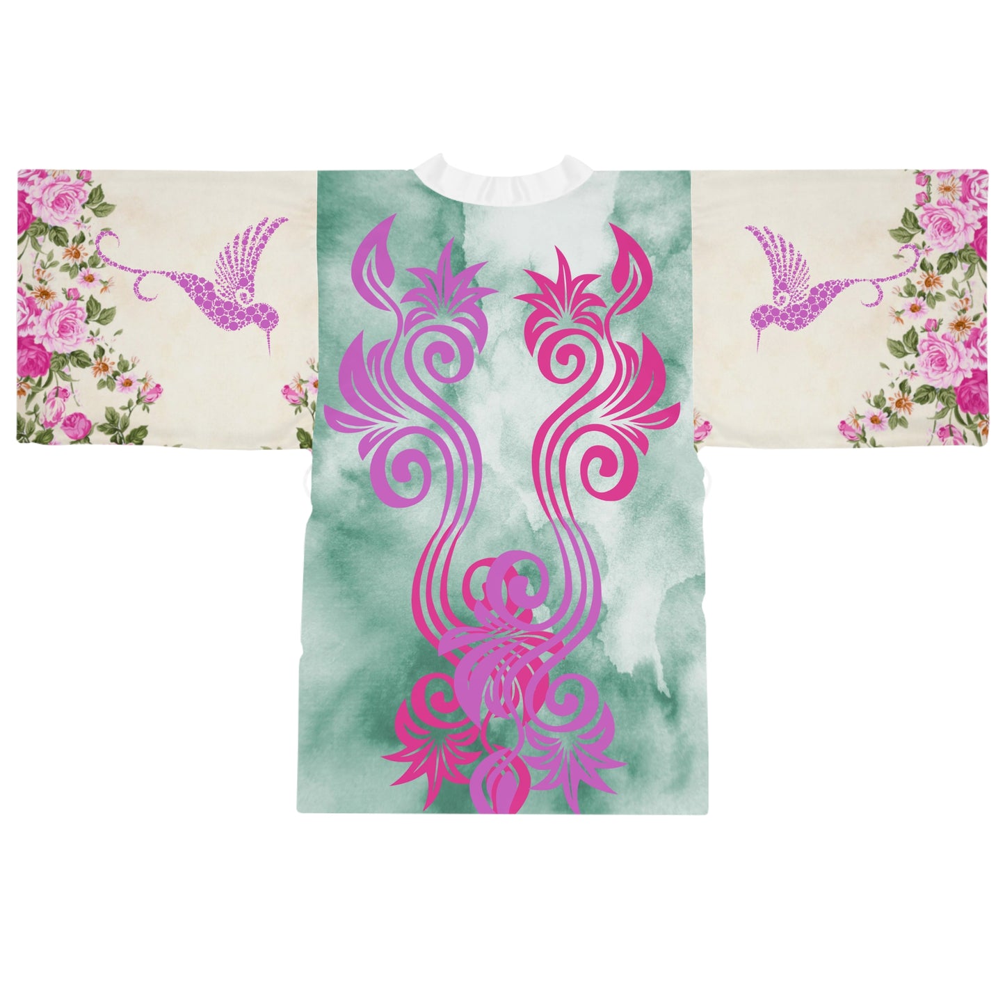 Humming Bird Long Sleeve Kimono Robe