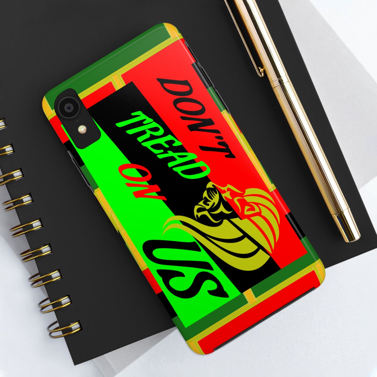 "Don't Tread On Us" African Diaspora Flag Tough Phone Cases, Case-Mate