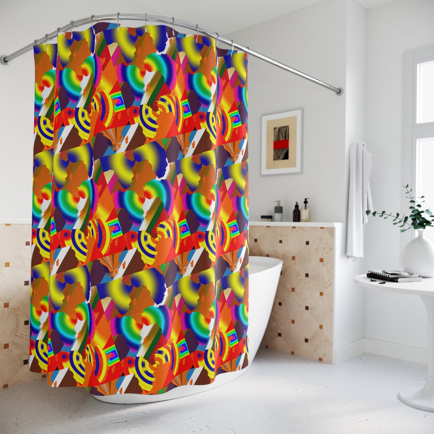 9 Africa's Collog Polyester Shower Curtain