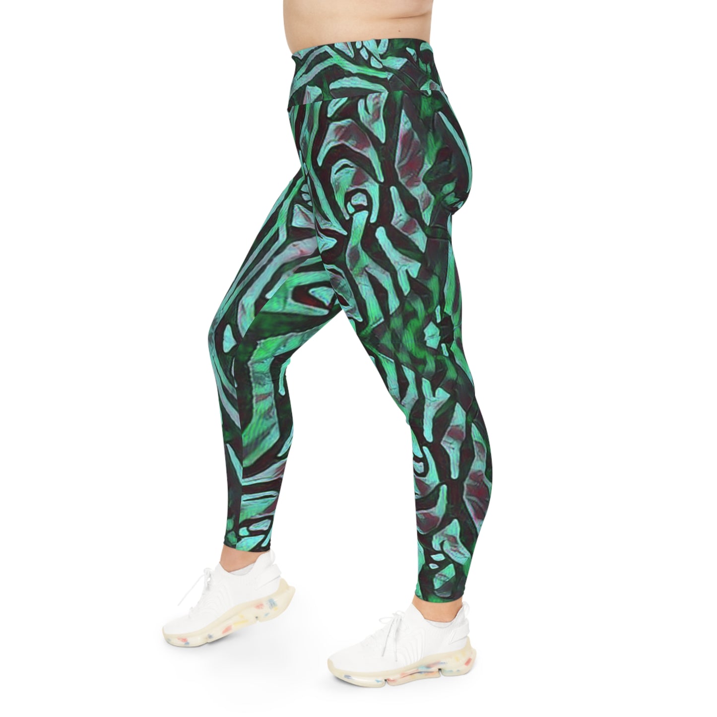 Mint Black Plus Size Leggings