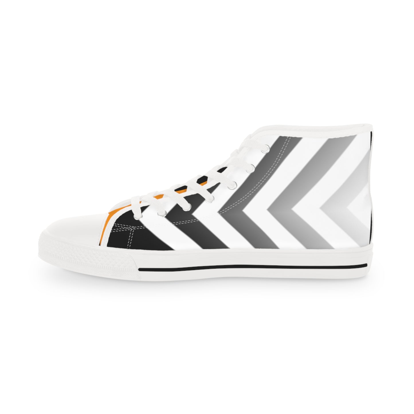 Golden Dragon on Black and white Men's High Top Sneakers