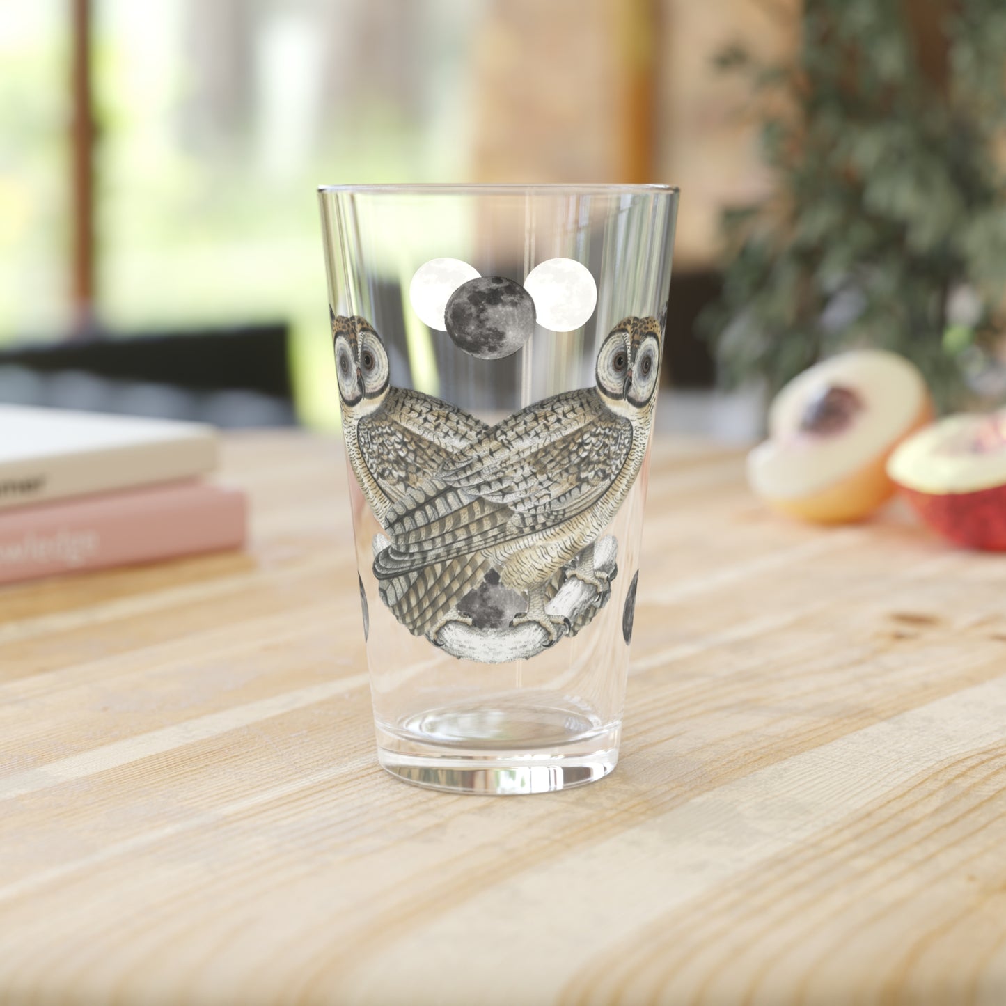 Owl & Moon   Pint Glass, 16oz