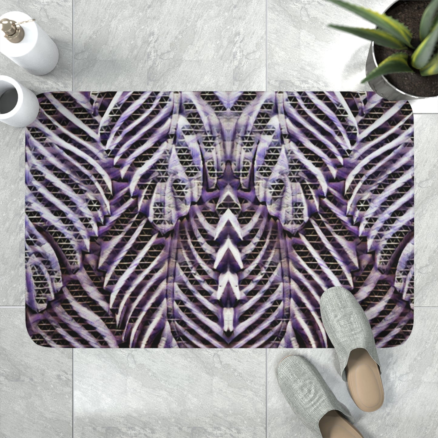 Purple Vine Memory Foam Bath Mat