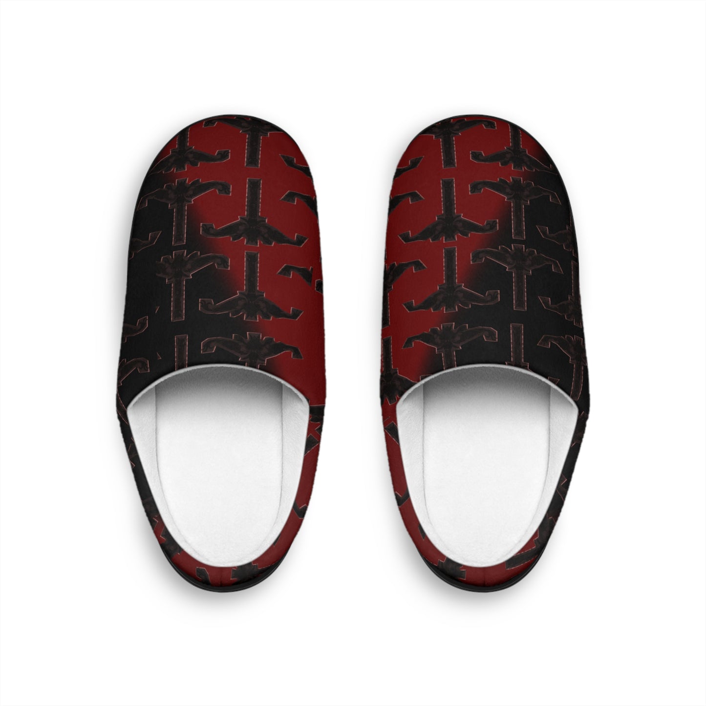 Red and Black Back Men's Indoor Slippers