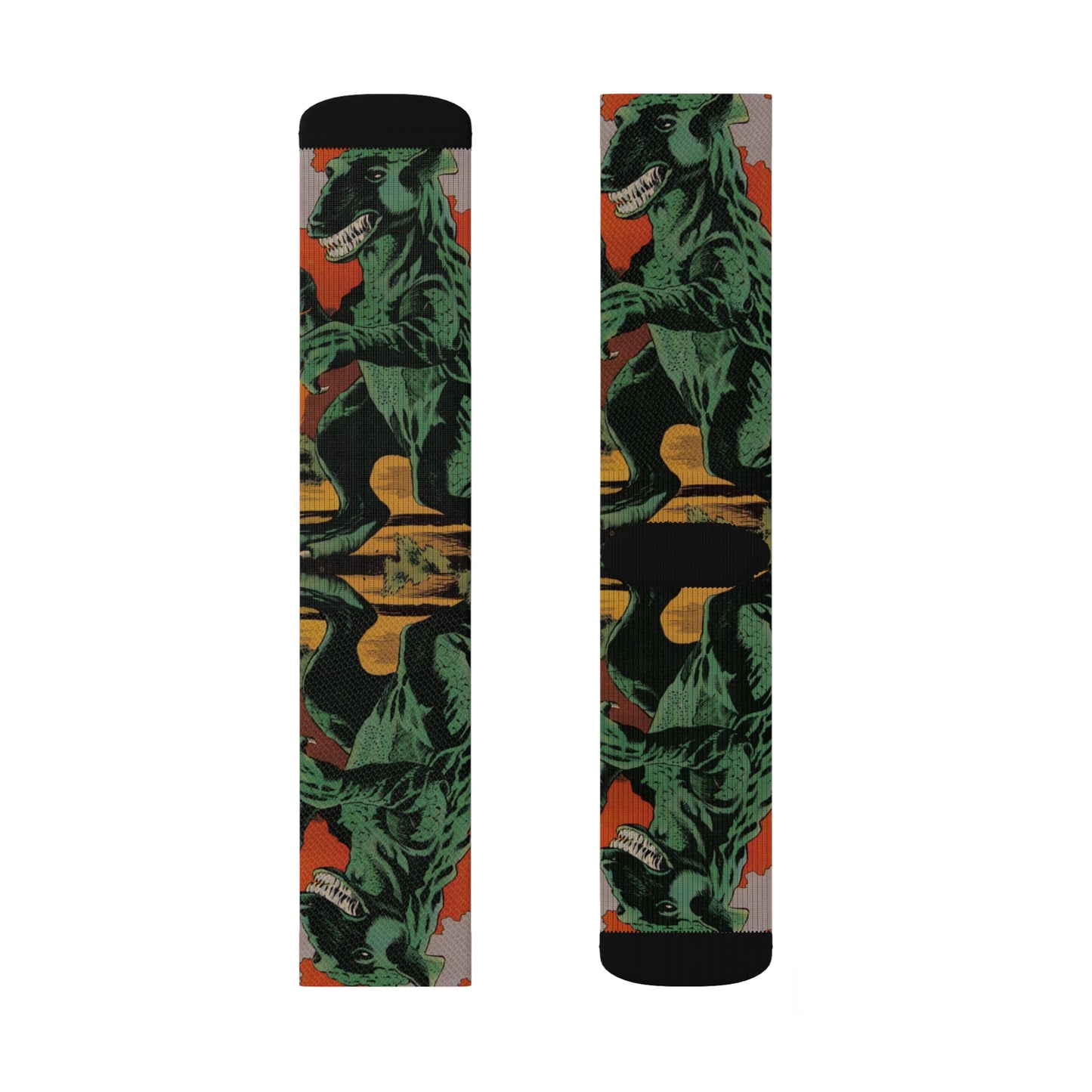 Green Dino       Sublimation Socks