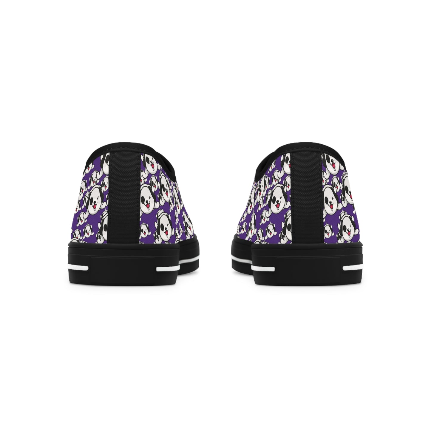 Dog on Purple Women's Low Top Sneakers