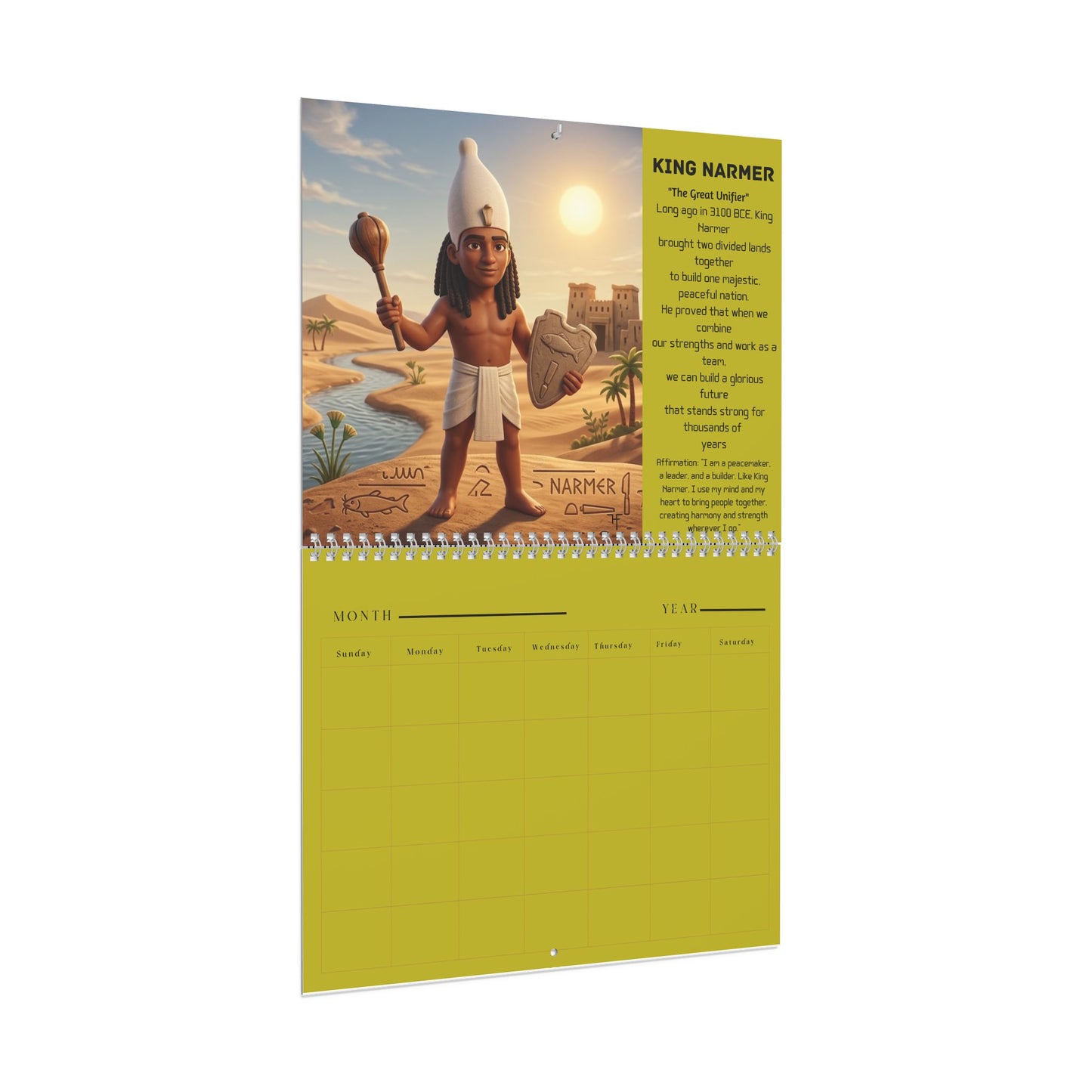 African Kings Wall Calendar — Undated Black Children's History & Culture Calendar