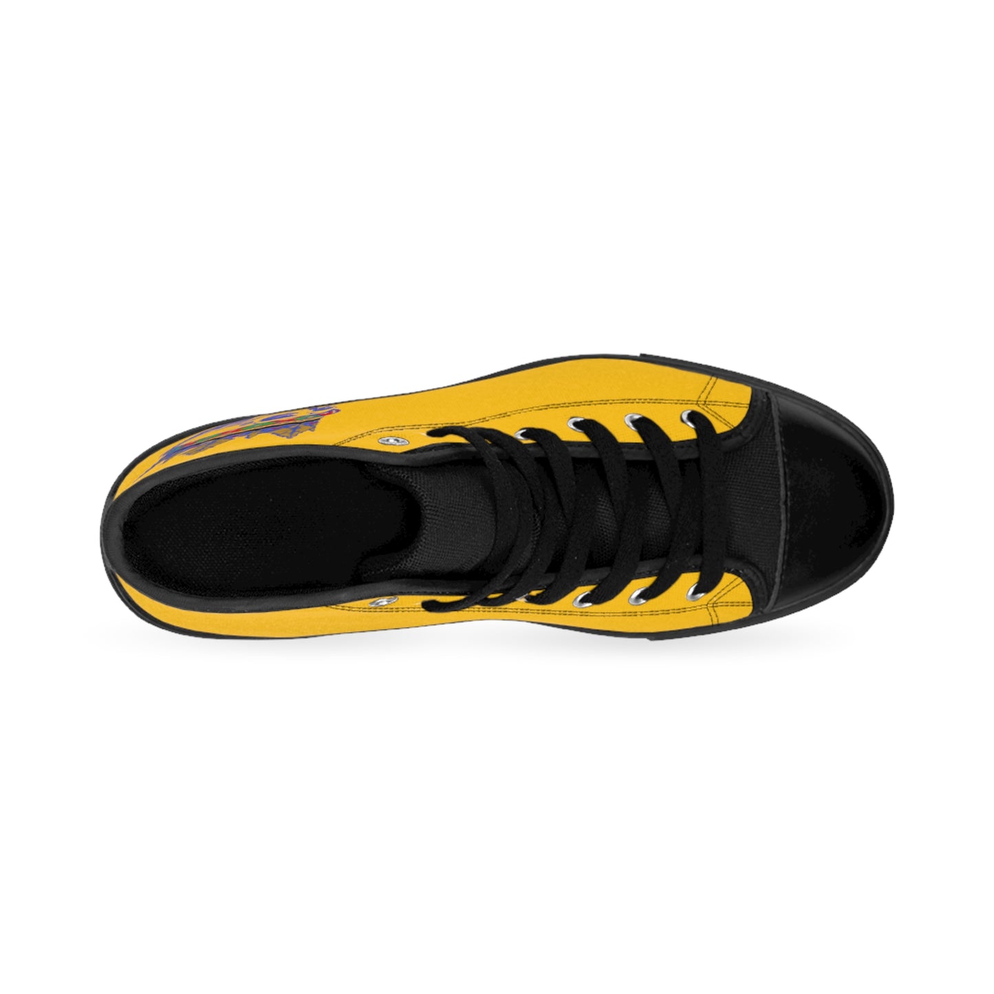 QUEEN SKULL On Mustard  Women's Classic Sneakers