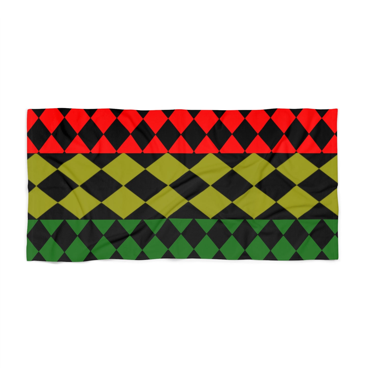 Pan African Flag (Optical) Beach Towel