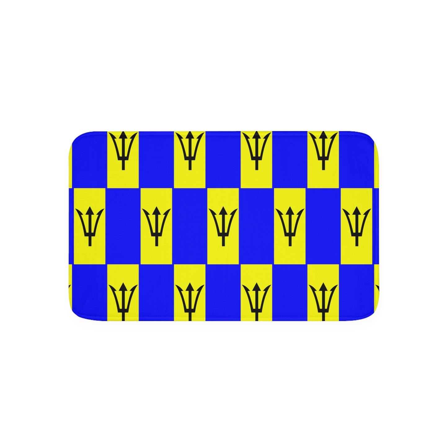 Barbados Flag Memory Foam Bath Mat