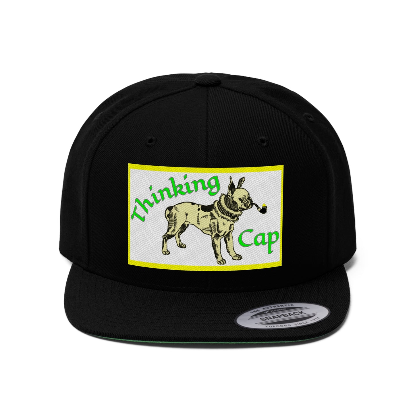 Thinking Cap       (EMBROIDERED)  Unisex Flat Bill Hat