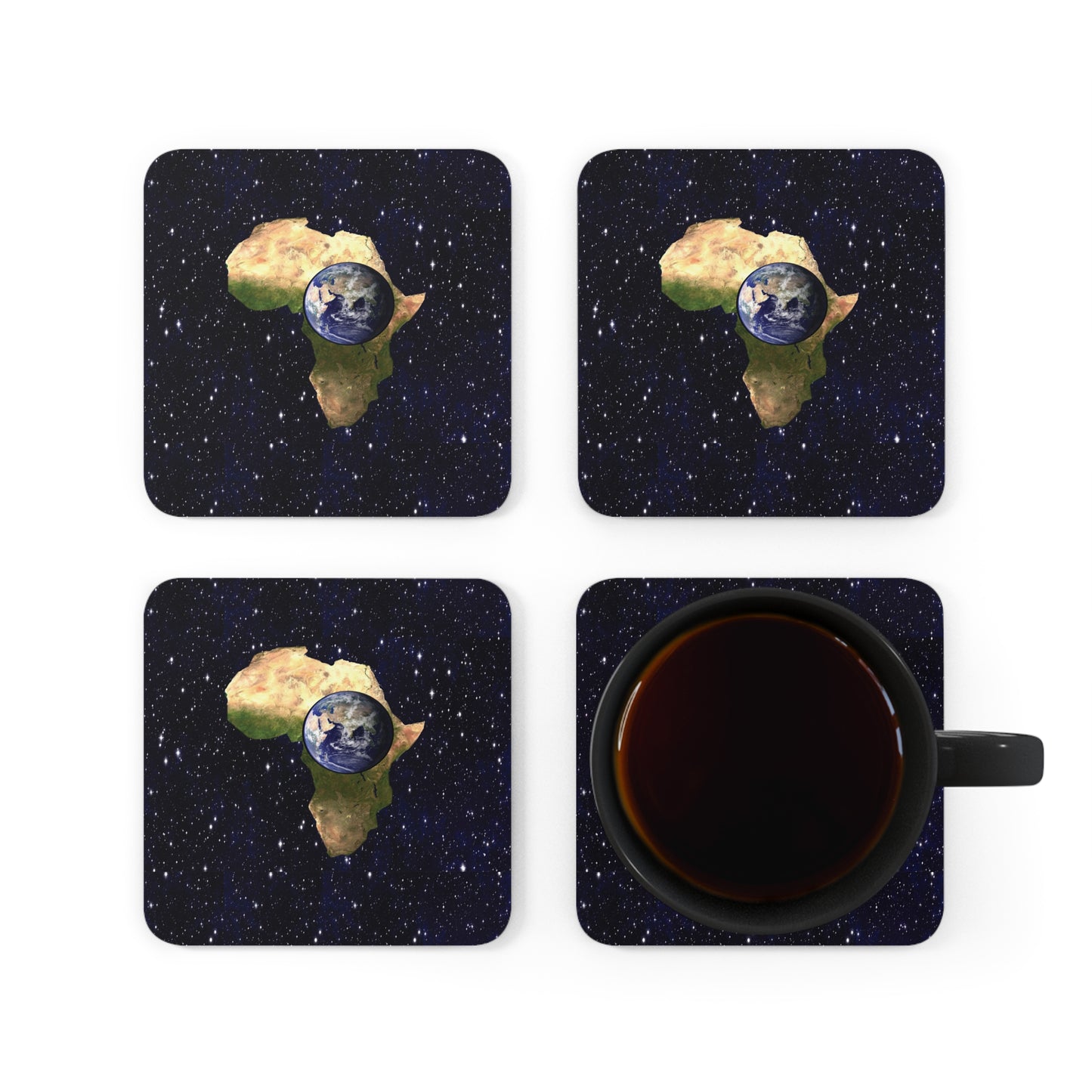 Earth In Africa Corkwood Coaster Set