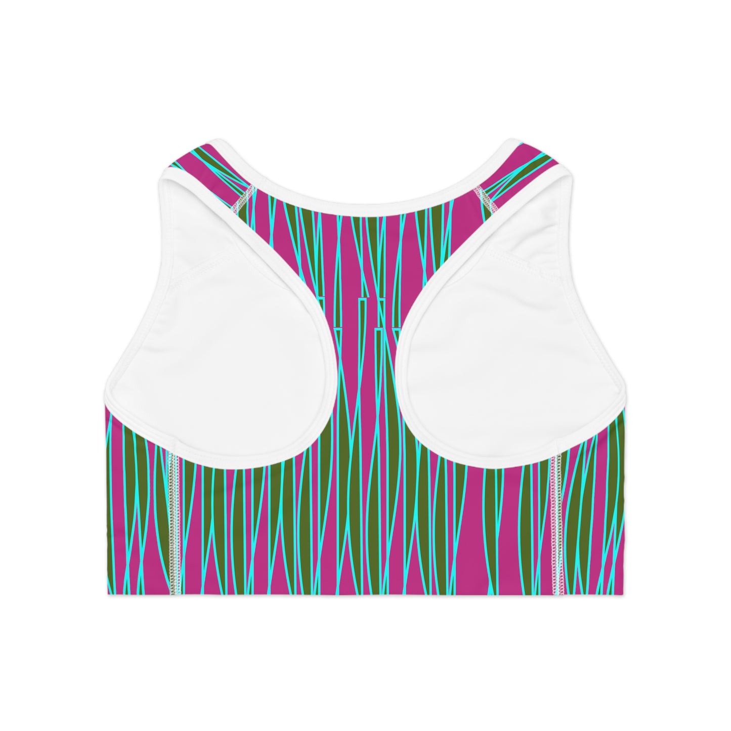 Light Ribbons  ( Pink )  Sports Bra (AOP)