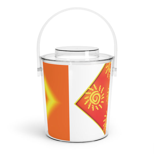 Sun Shine (white) Ice Bucket with Tongs