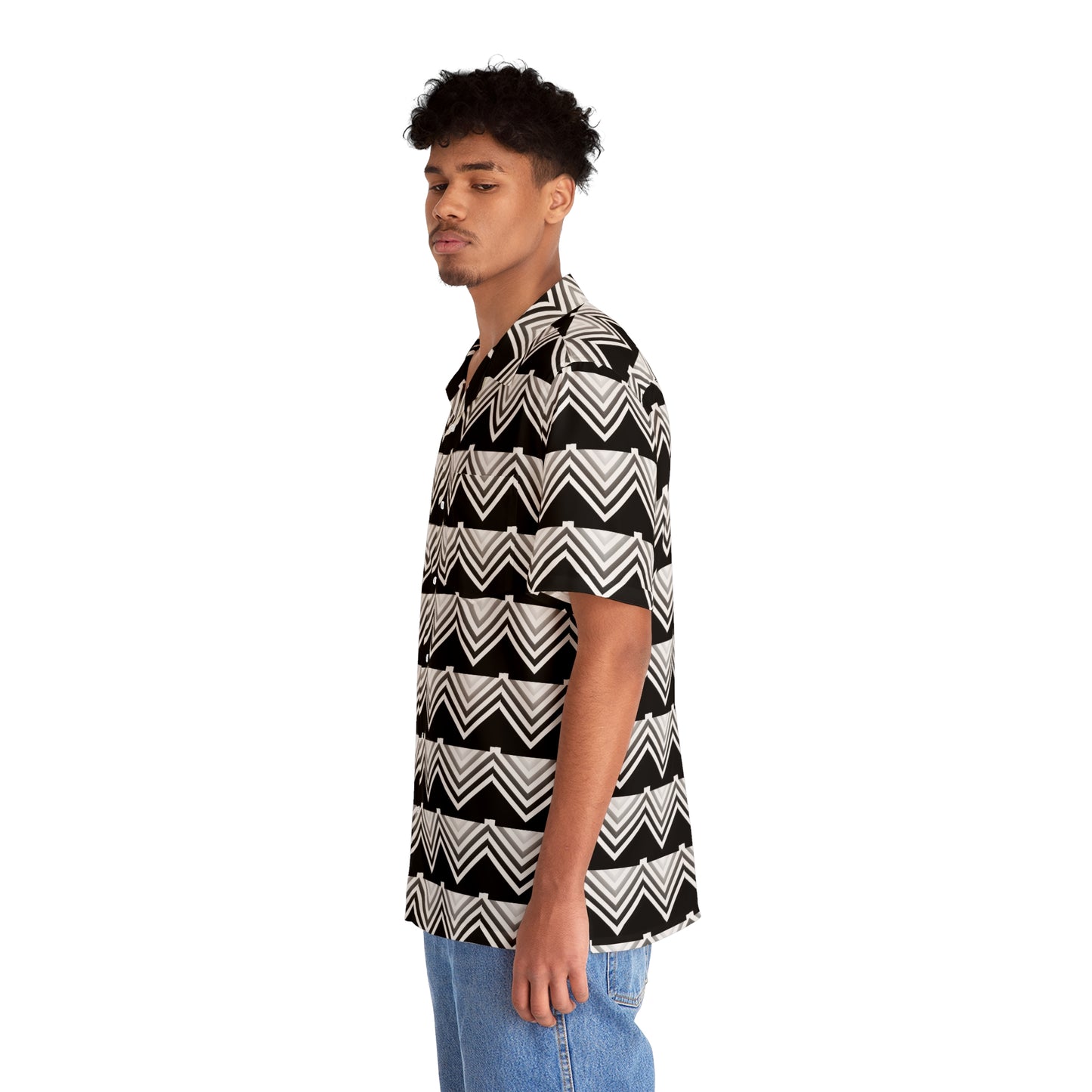 Black Accel    Men's Hawaiian Shirt