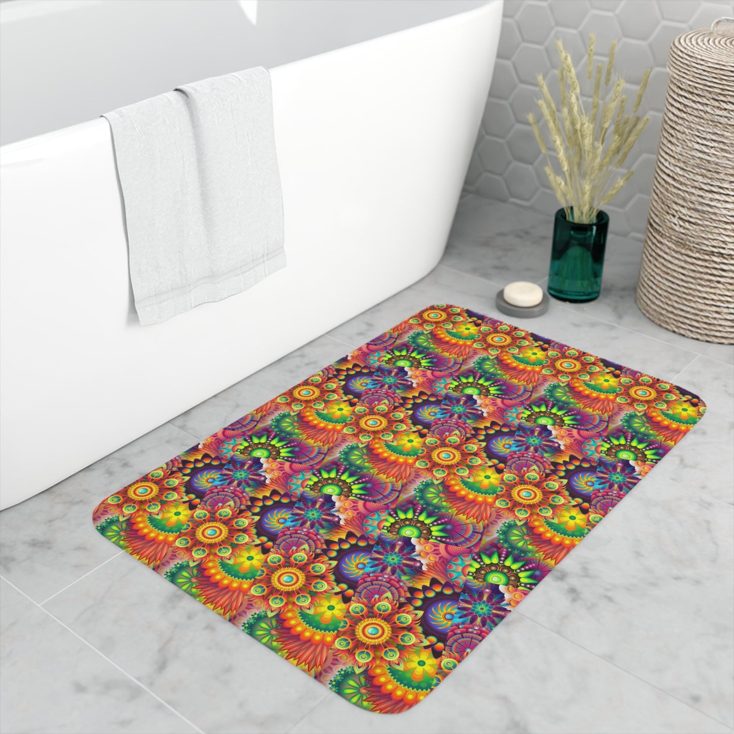 Mandalas-g Memory Foam Bath Mat