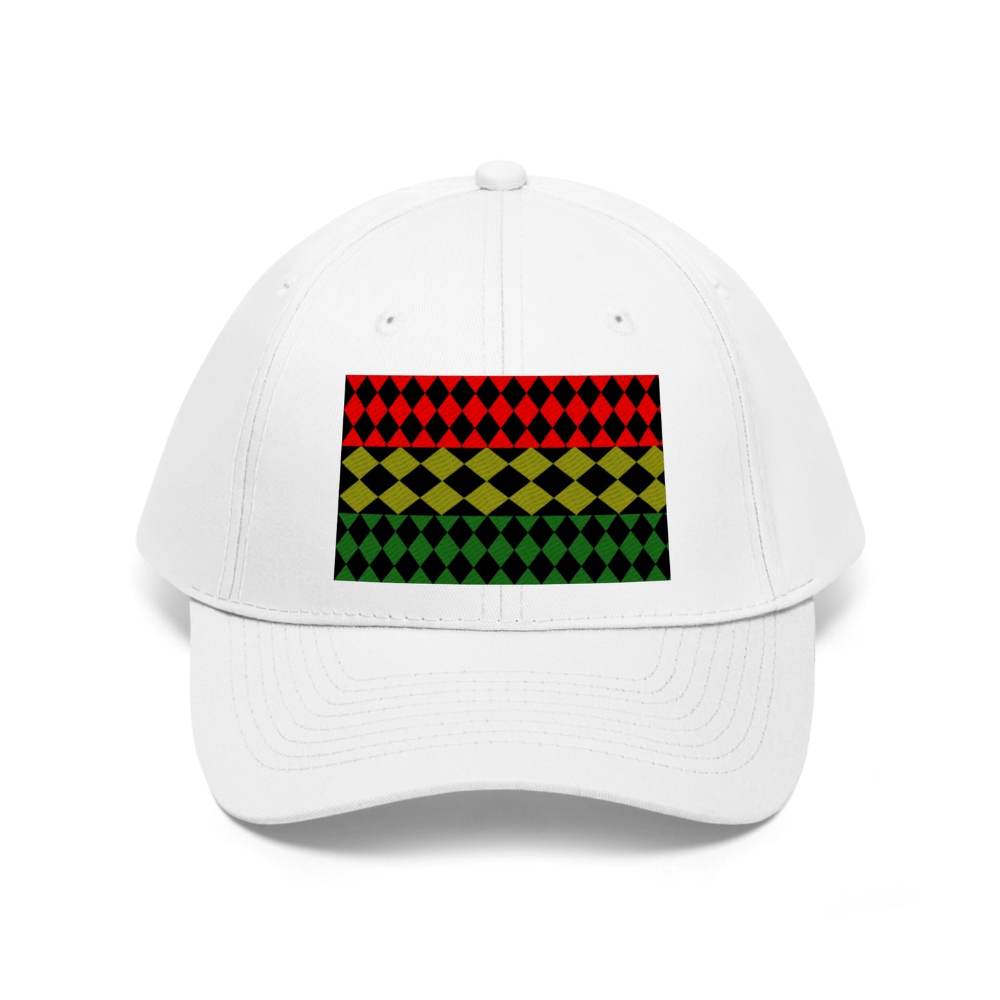 Pan African FLAG (EMBROIDERED ) ( Optical)  Unisex Twill Hat