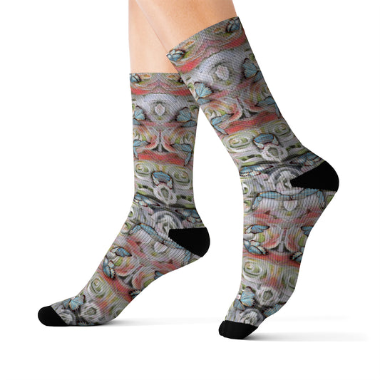 Butterflies Tubed Socks