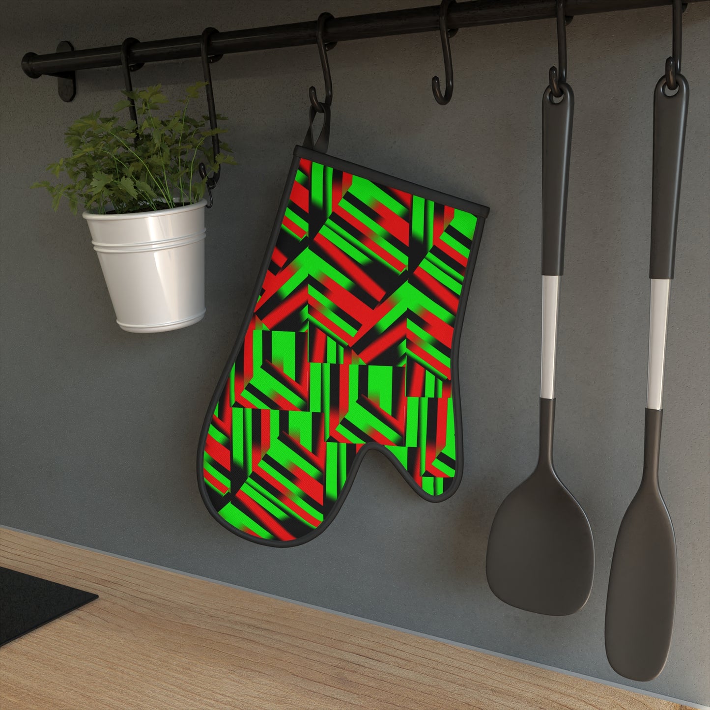 Afro Strips Oven Glove