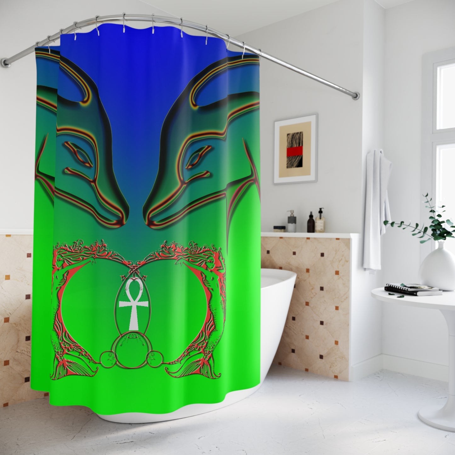 Mammalian Knowledge Polyester Shower Curtain