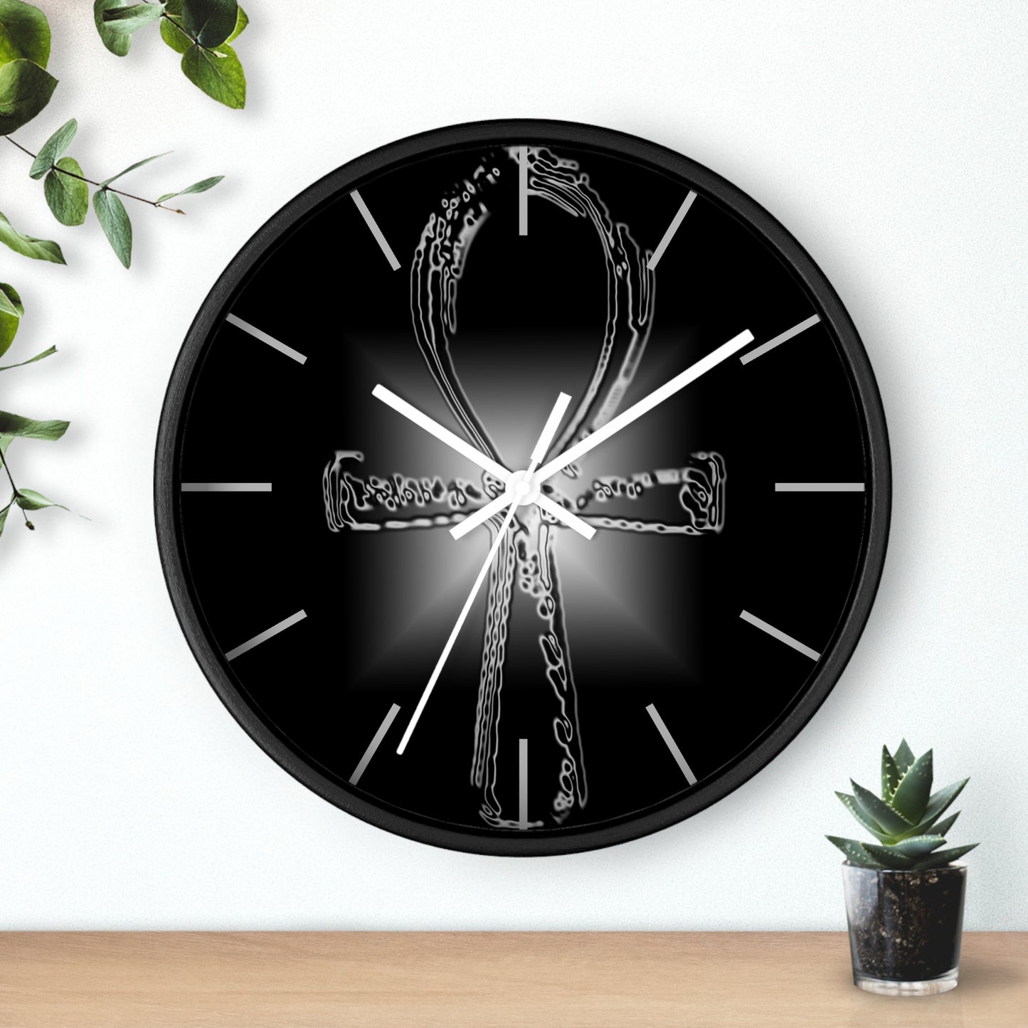 Glass Ankh Wall clock