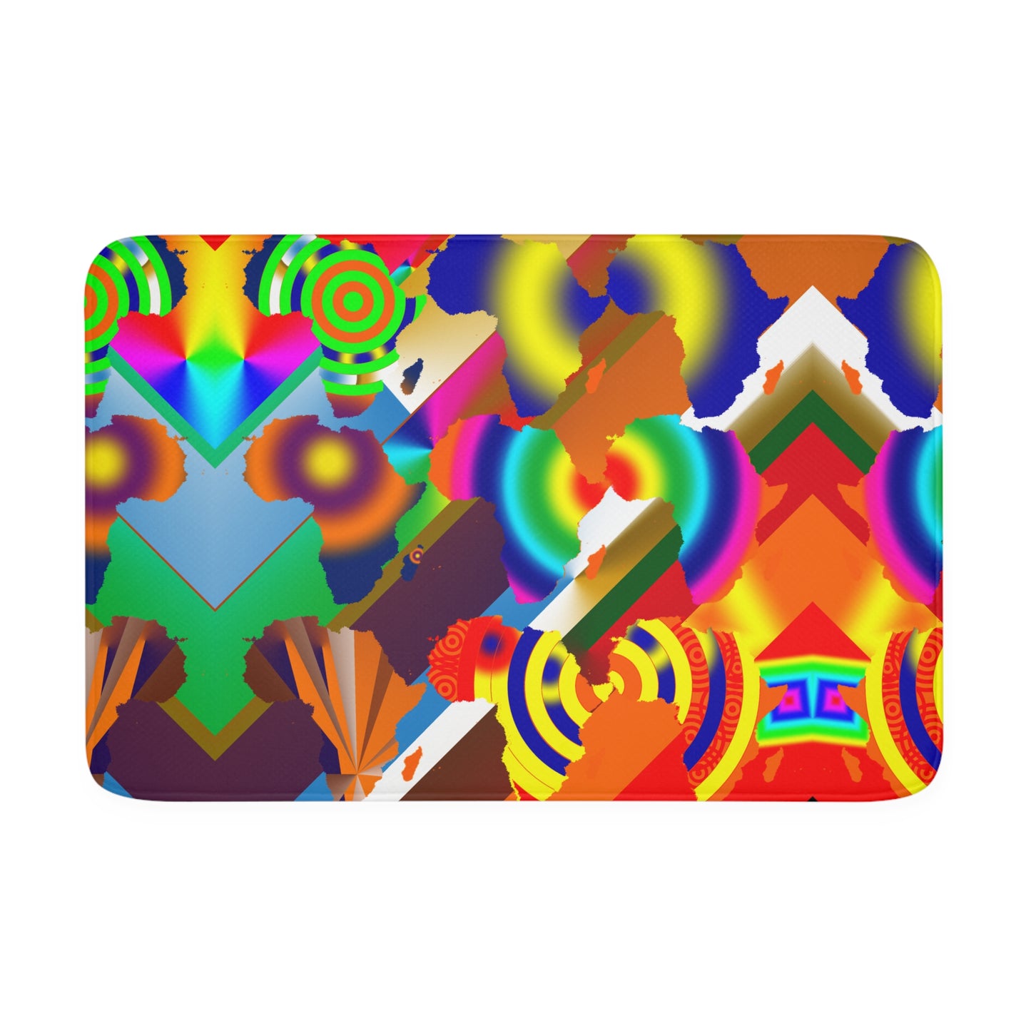 9 Africa's Collage Memory Foam Bath Mat