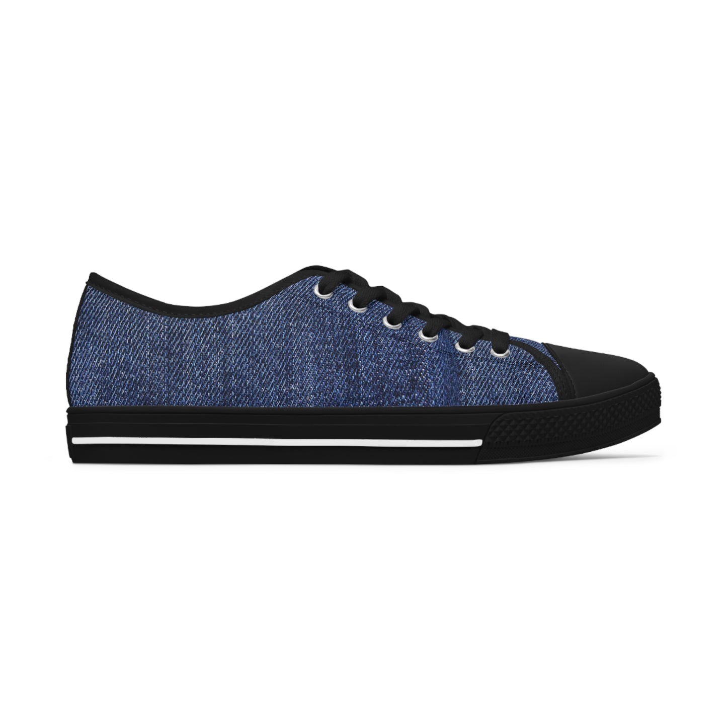 Blue Denim Style Women's Low Top Sneakers