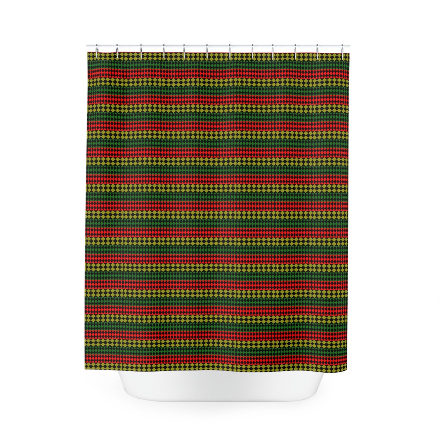 Pan African FLAG Polyester Shower Curtain