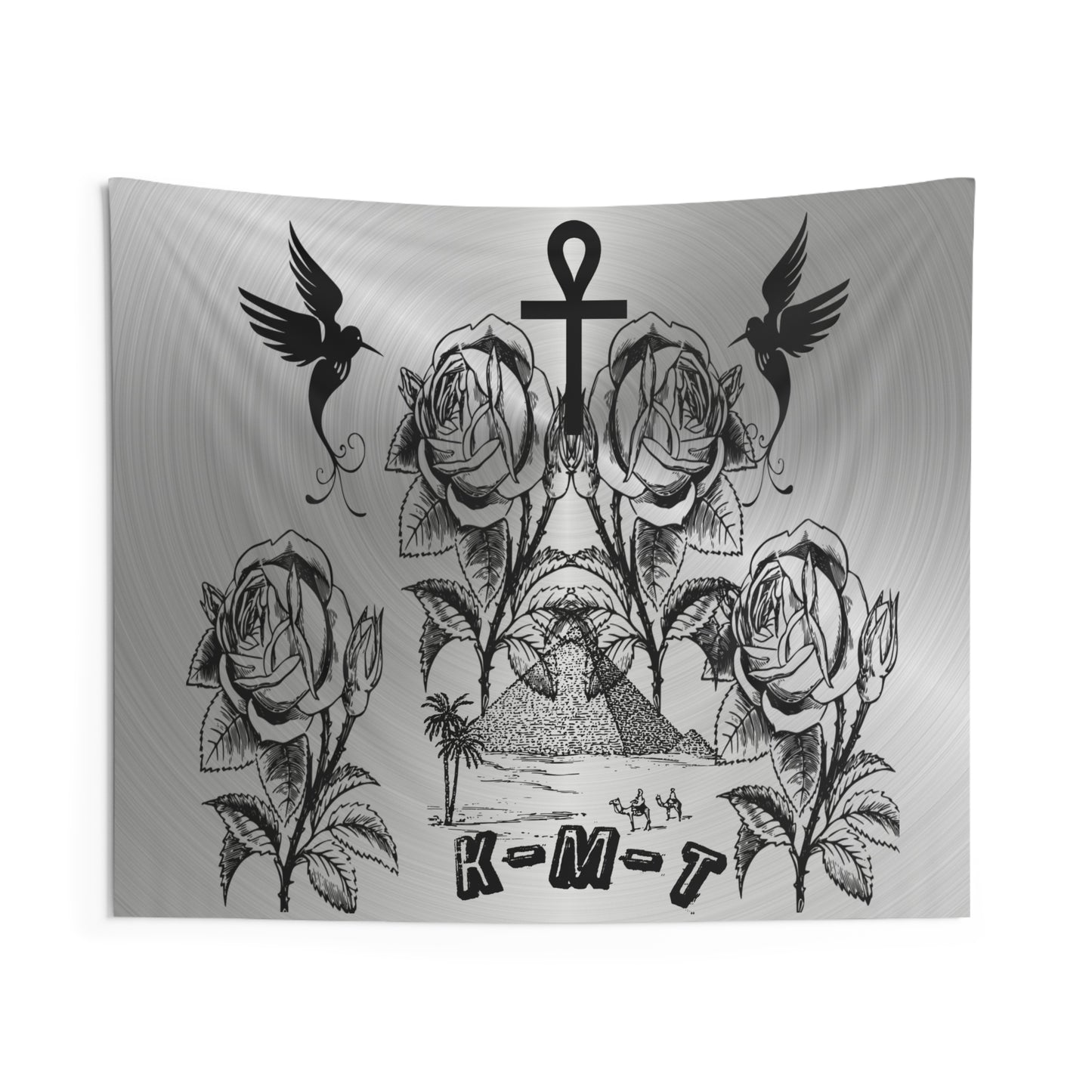 K M T FLOWERS Wall Tapestry