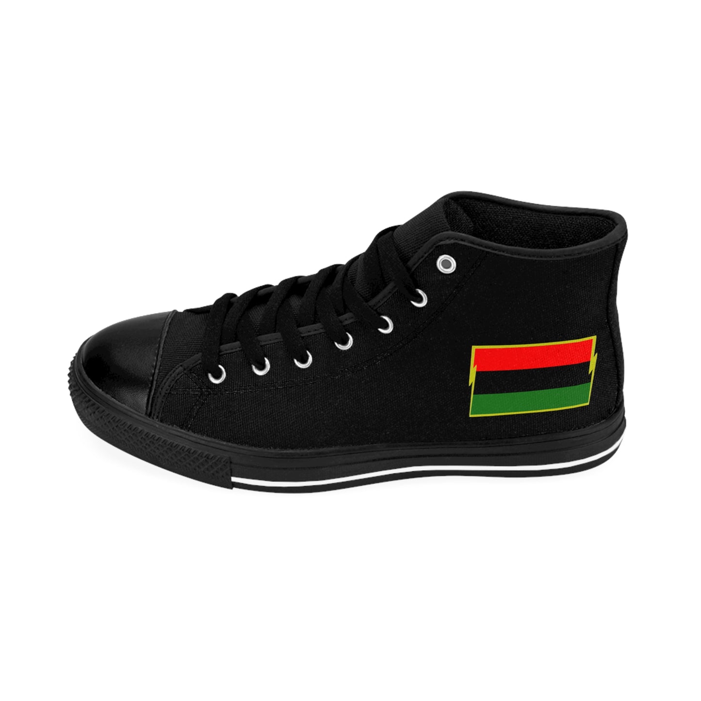 African Diaspora flag On Black Women's Classic Sneakers