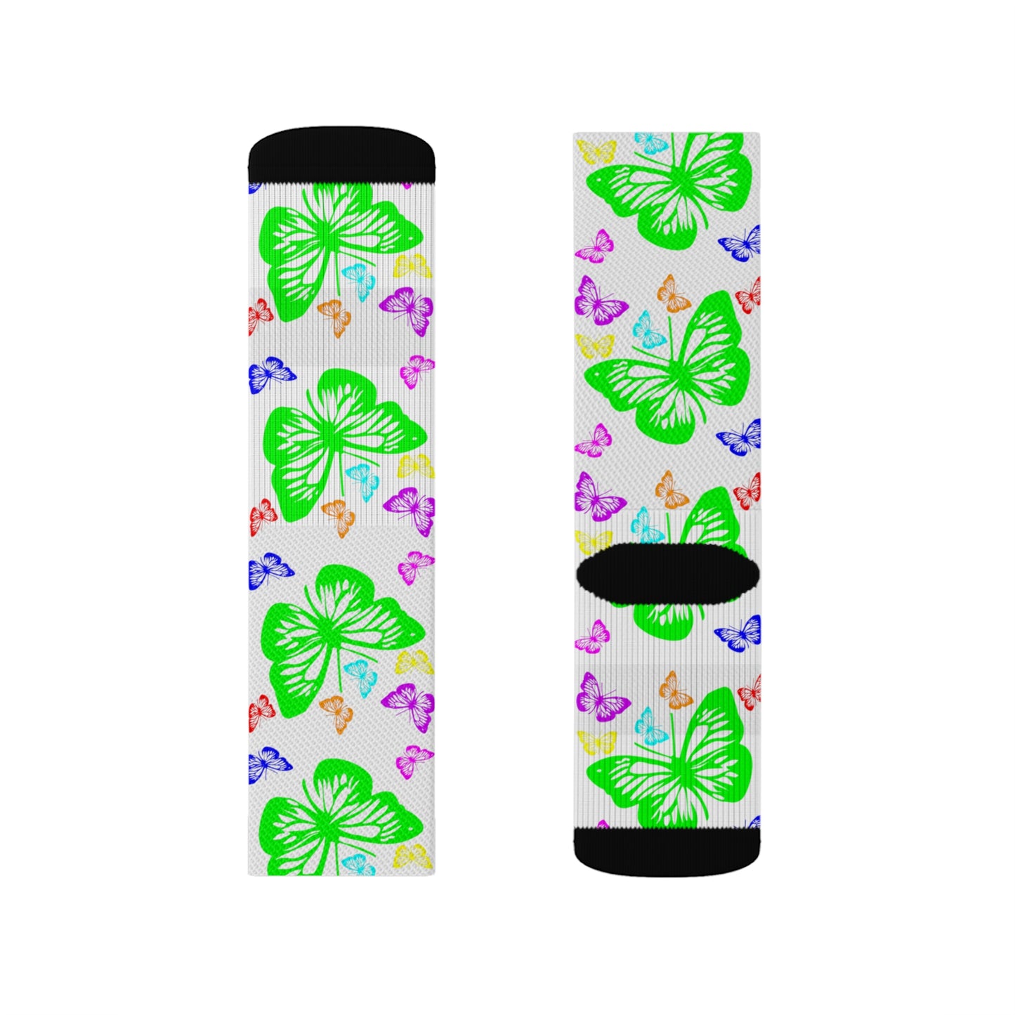 Butterfly [White] Tubed Socks