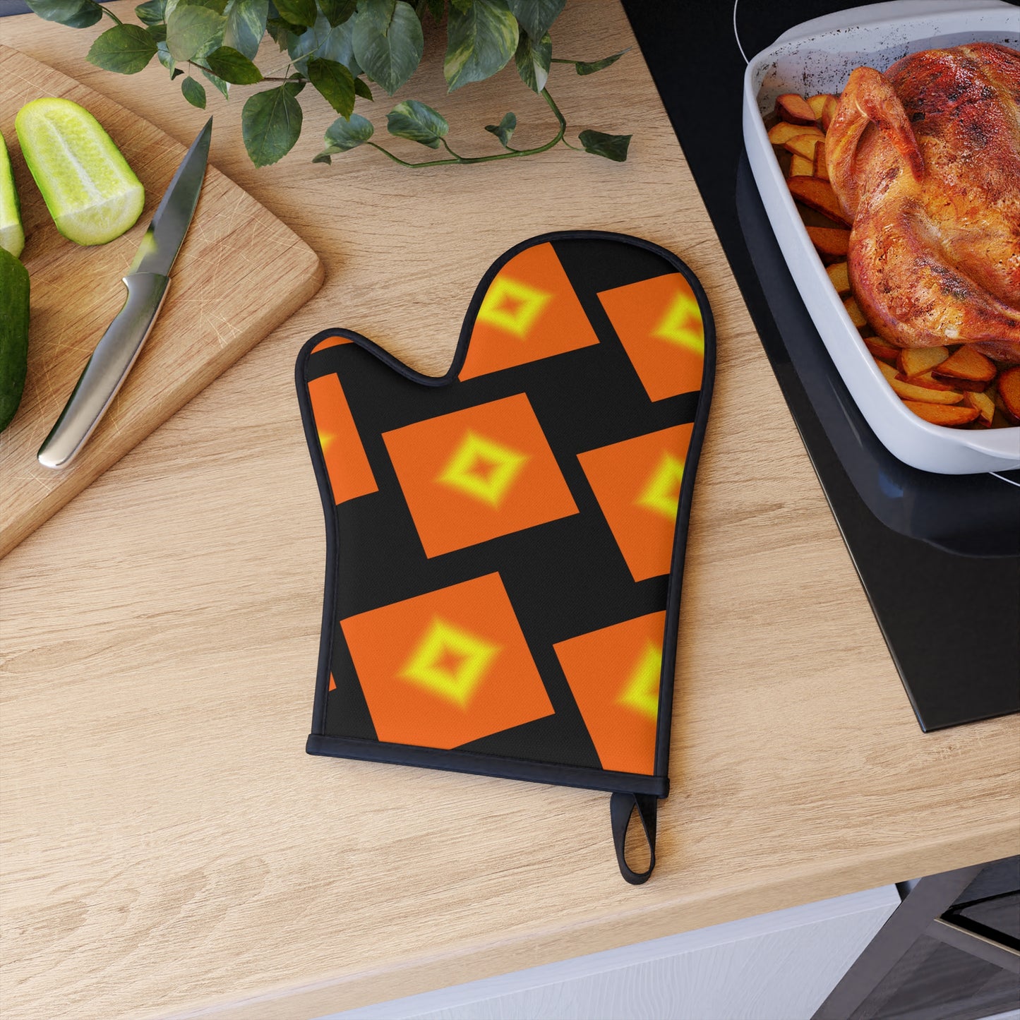 The Bishop (Black )Oven Glove