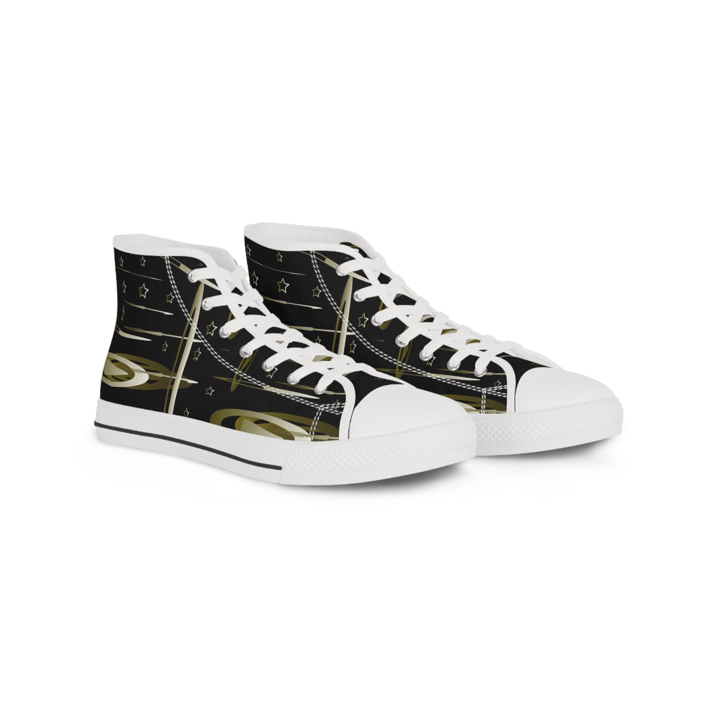 Gold Stars Men's High Top Sneakers