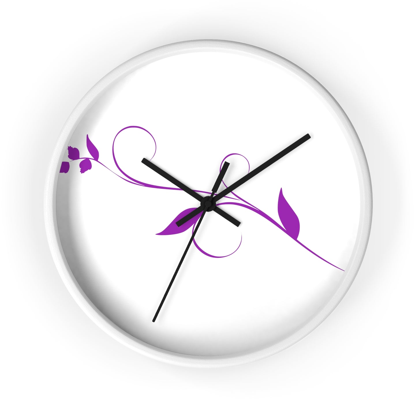 Violet  Leaf Wall clock