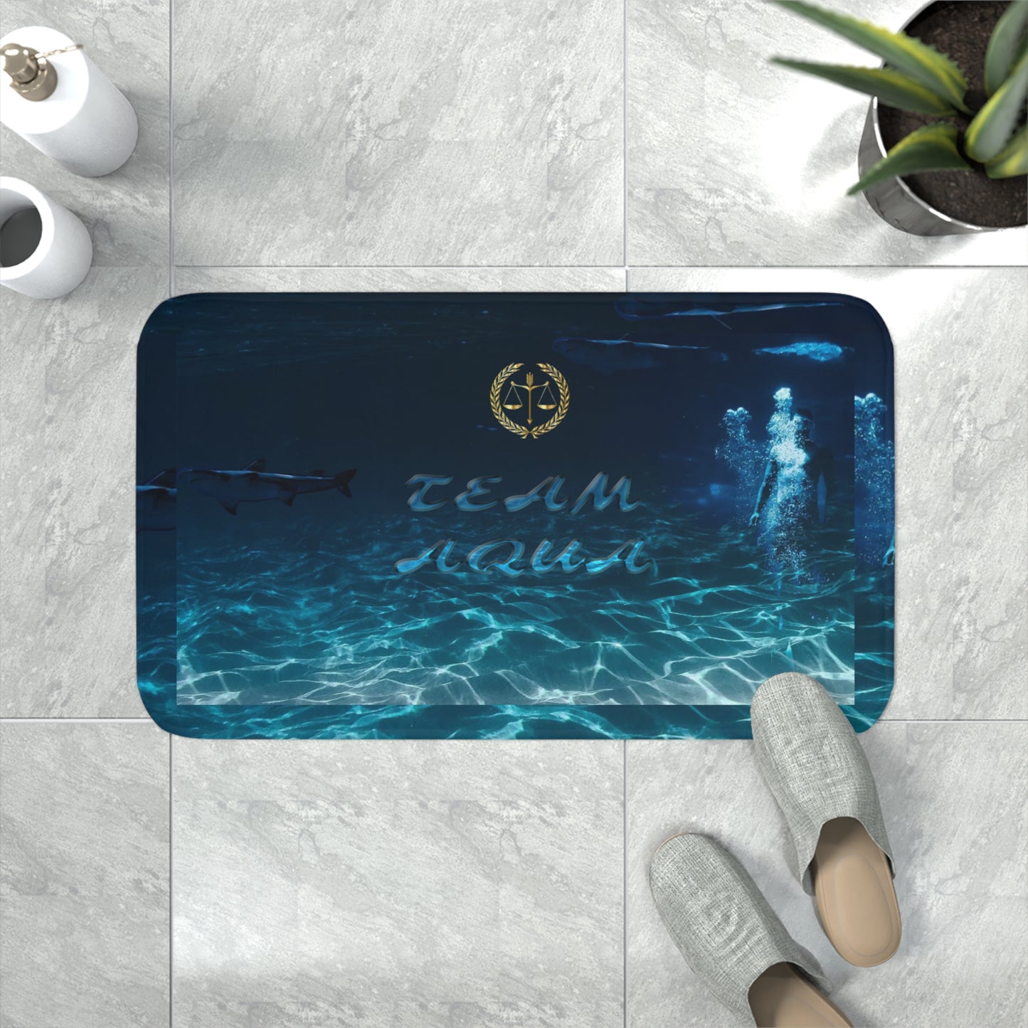 Team  Aqua Memory Foam Bath Mat