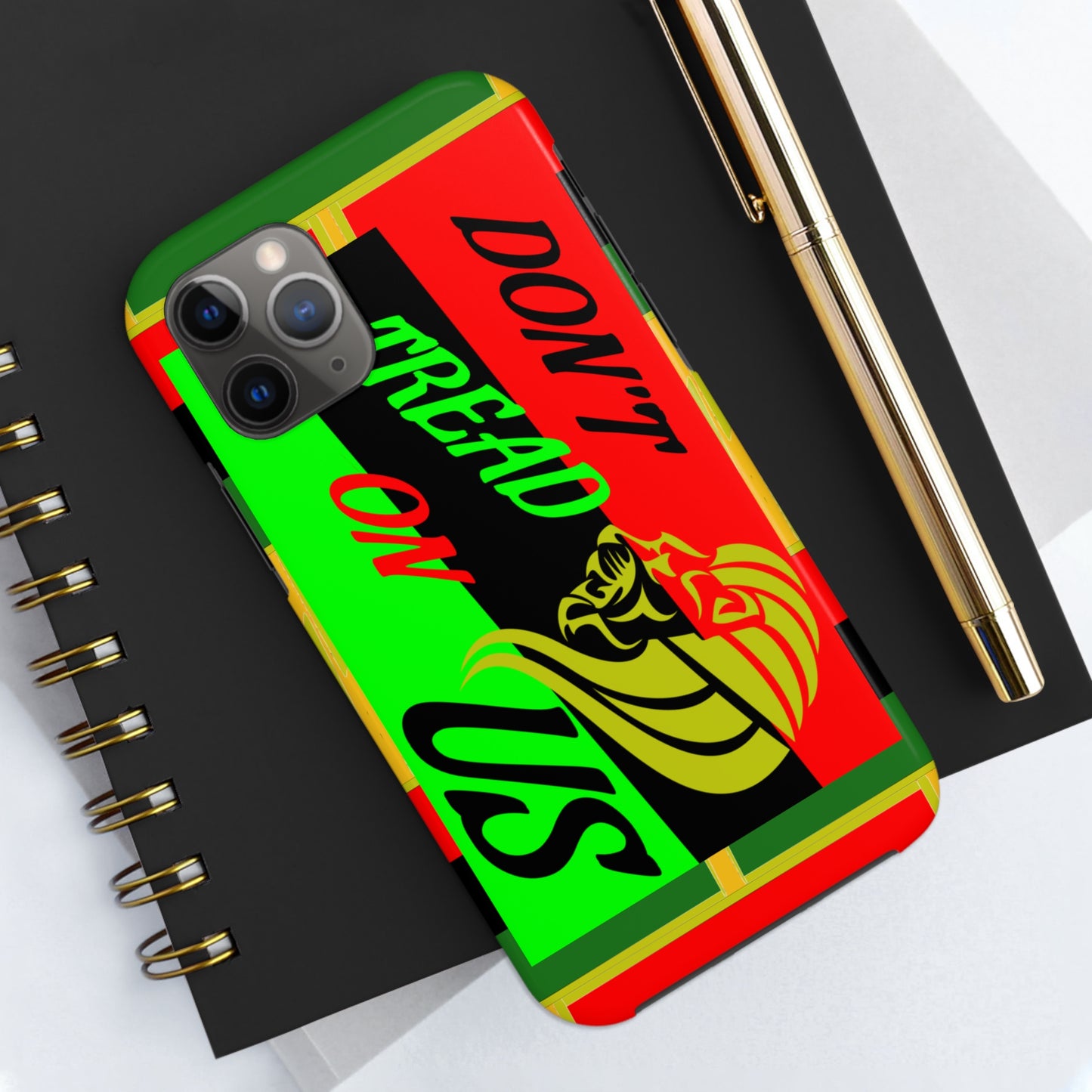 "Don't Tread On Us" African Diaspora Flag Tough Phone Cases, Case-Mate