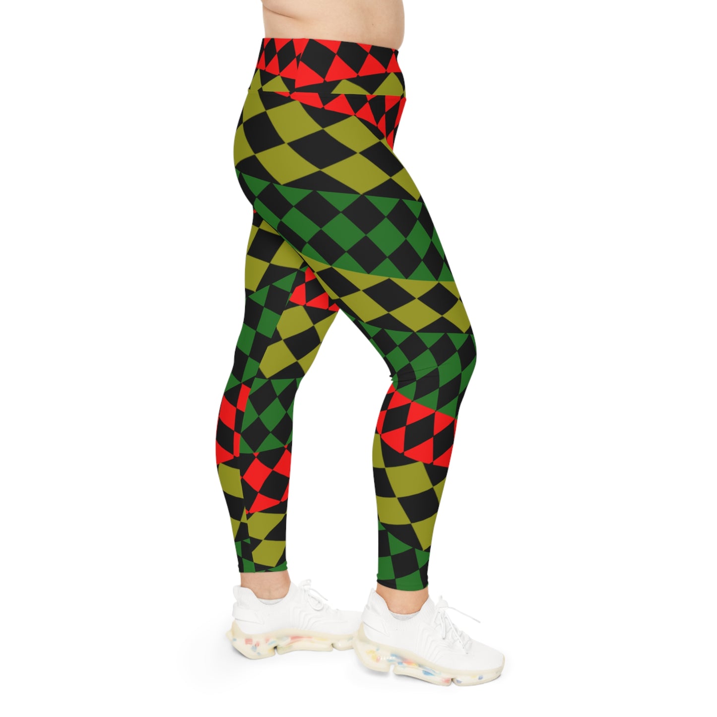 Pan African FLAG( Optical) Plus Size Leggings