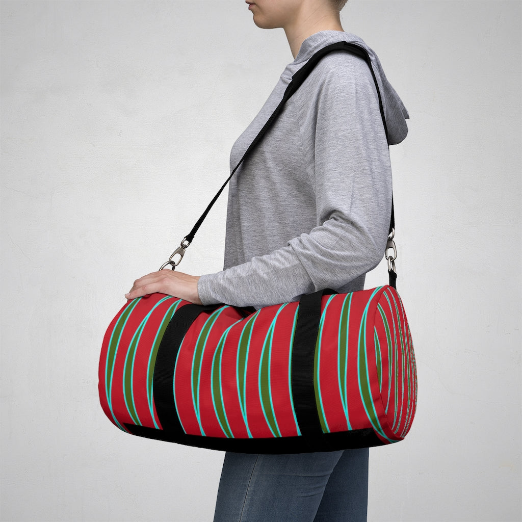 Light Ribbons (Red) Duffel Bag