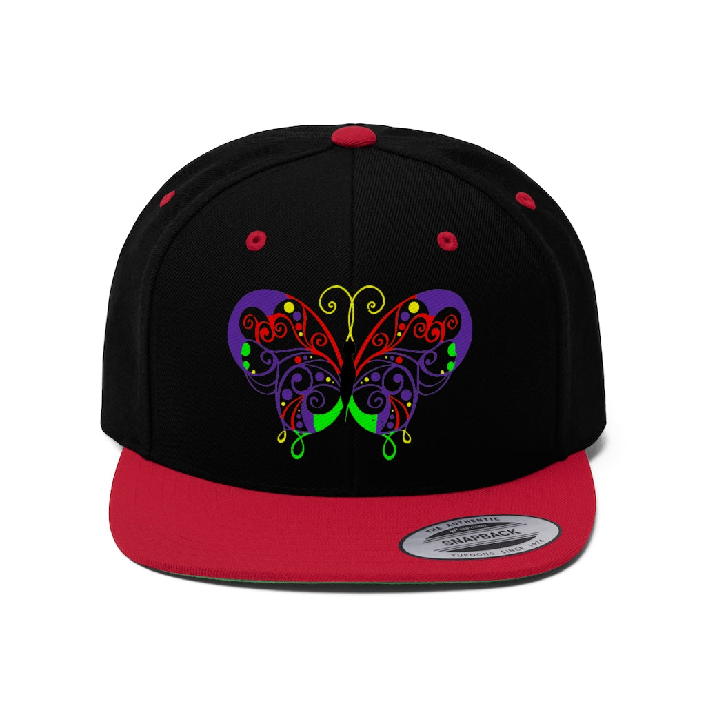 Butterfly Purple Lines Hat cap