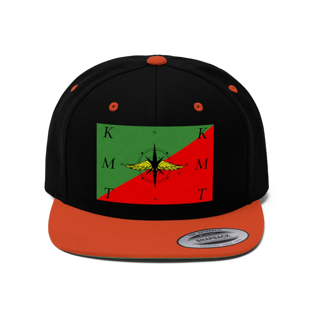 Compass With Green N Red Bill Hat