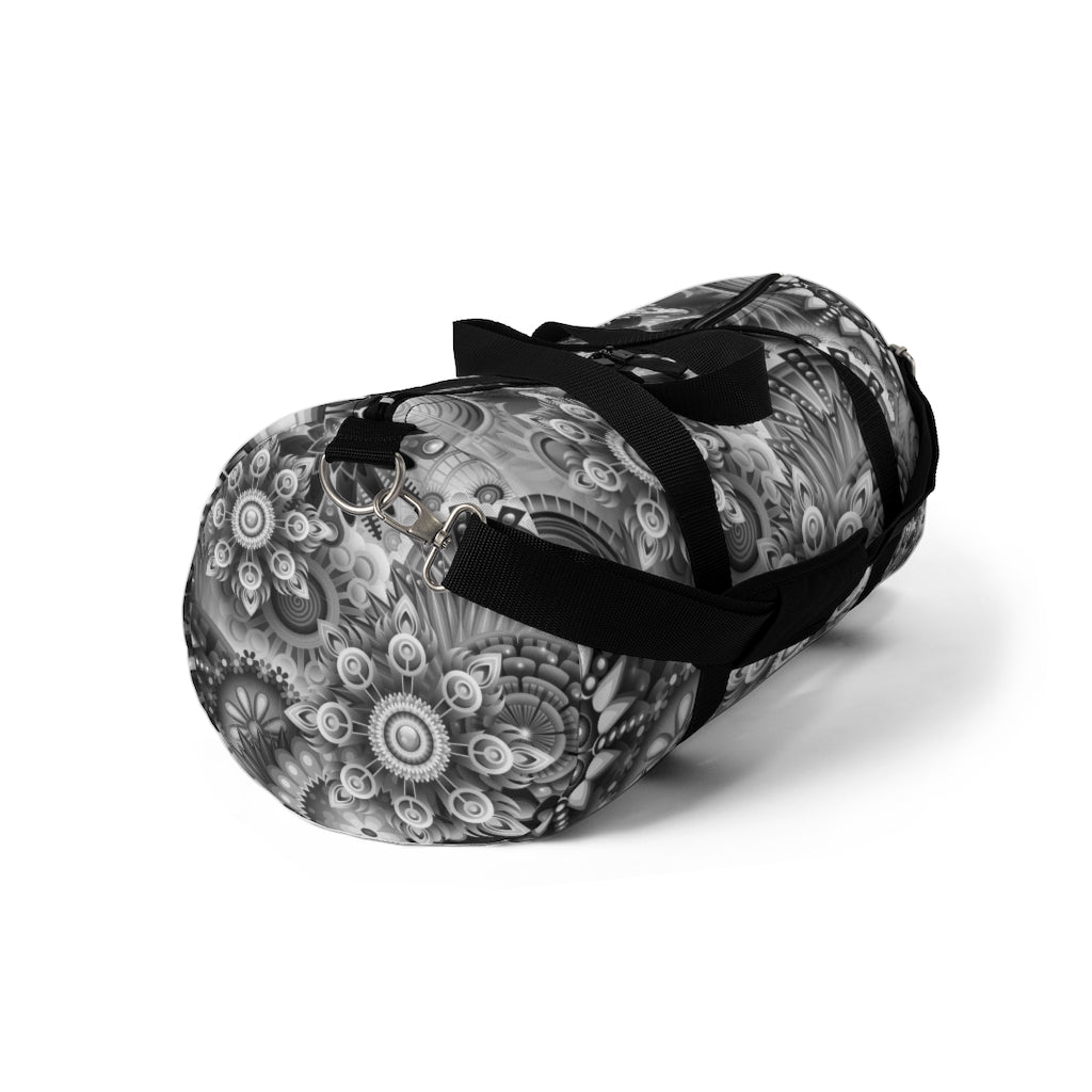 Mandalas-(Silver) Duffel Bag