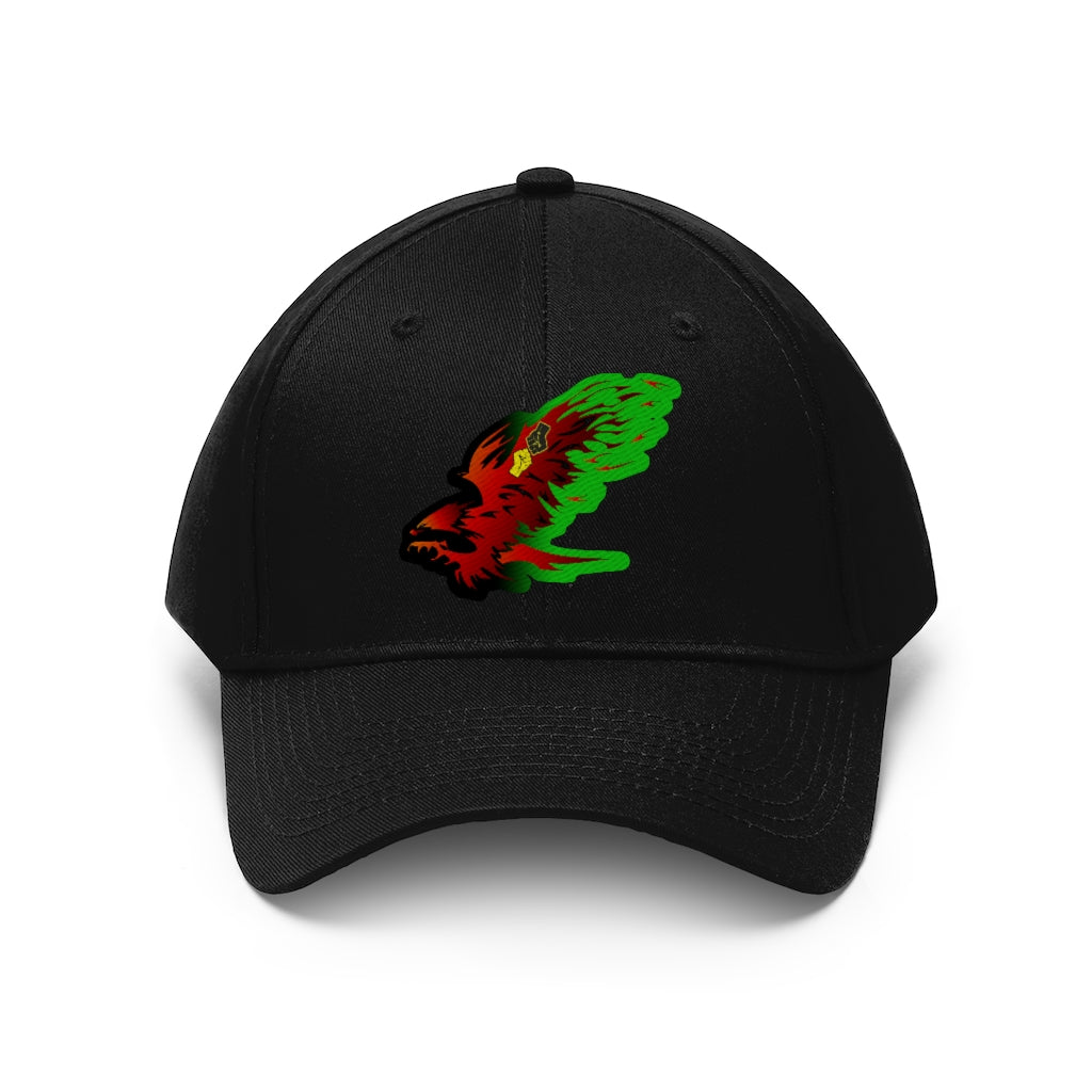 Afro Fire Bird Unisex Twill Hat