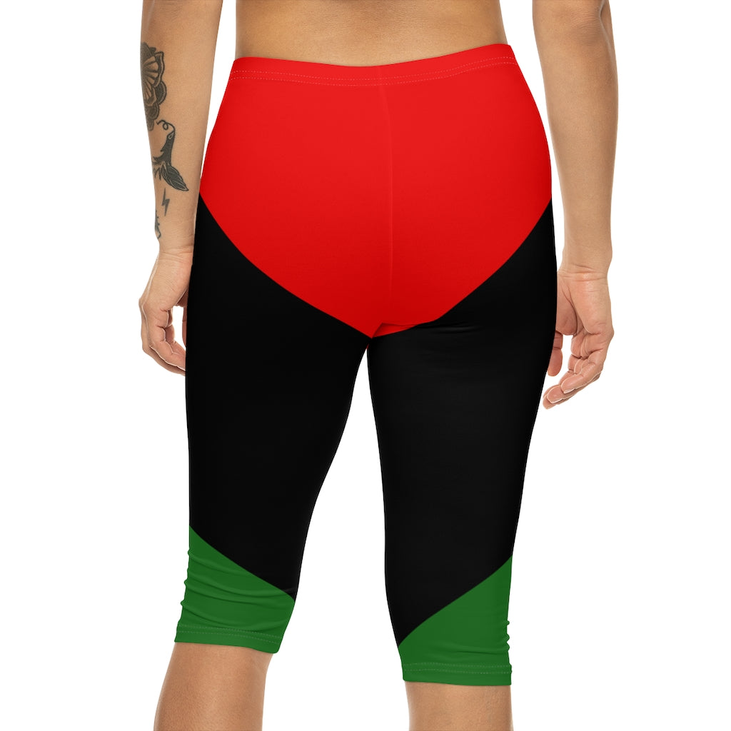 Pan African Flag Women’s Capri Leggings (AOP)