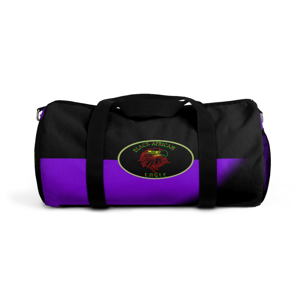 Black African Eagle (Black & Purple) Duffel Bag