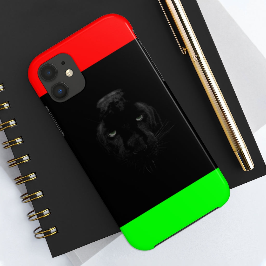 African Flag W Panther Tough Phone Cases, Case-Mate