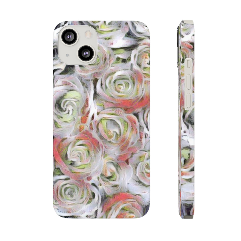 White Roses Slim Phone Cases, Case-Mate