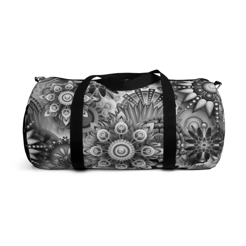 Mandalas-(Silver) Duffel Bag