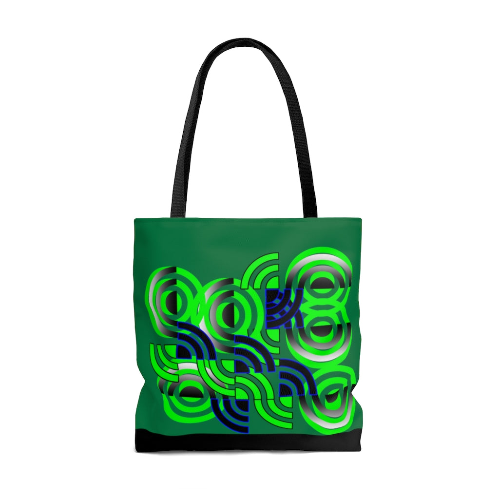 Round About (Green) Tote Bag