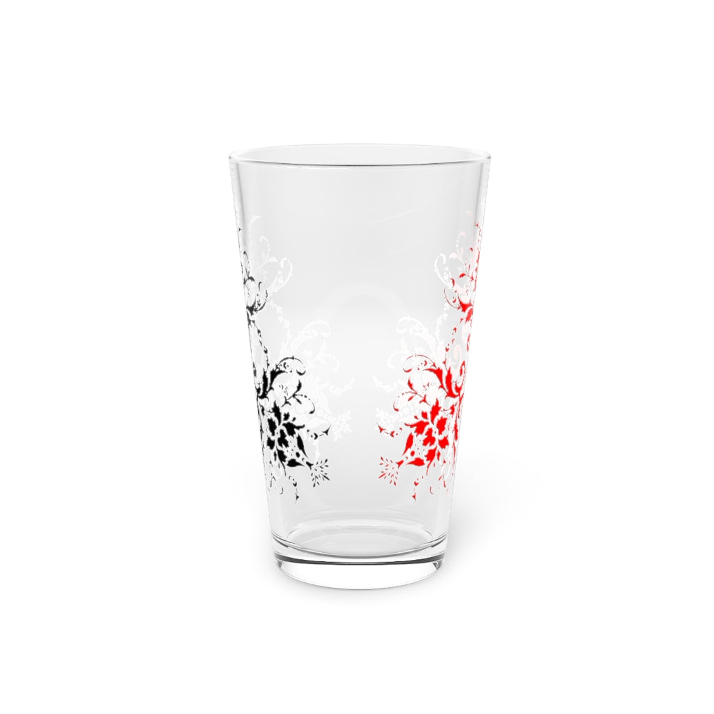 Tri Leaf Pint Glass, 16oz