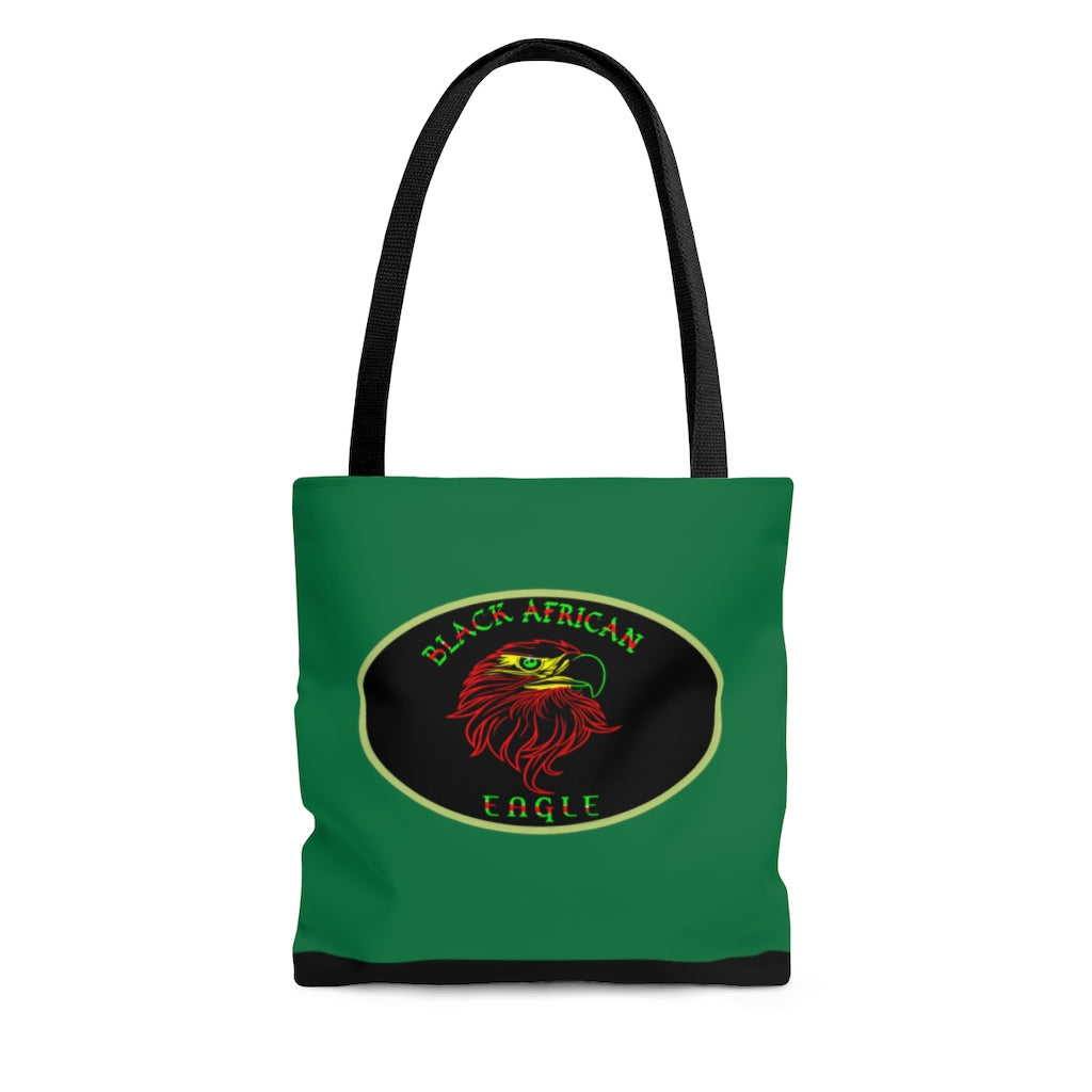 Black African Eagle (Green) Tote Bag